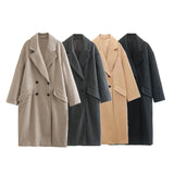 Znbbw And Winter New Casual Loose Double-Breasted Coat Coat