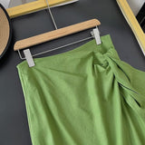 Znbbw New Spring Style Split Design Feels Slim And Shows A Lean Half-Length Skirt.