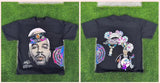 Znbbw Men's T-Shirts Retro Portraits Print Short-Sleeved T-Shirts Y2k Gothic Harajuku Hip-Hop Couple Relaxed
