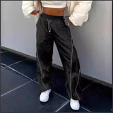 2025 Summer New Style Spice Girls Fashion, Energetic, High-Waisted Elastic Belt, Pull-Rope Sport Pants