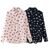 Znbbw Spring Printed Slim Shirt 2328004 Printed Half Skirt 2496004