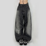 2024 The New Summer Style Water Wash Color Waist Pleated Loose Trouser Legs Casual Fashion Show Skinny Jeans