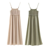 Znbbw Spring Style Honeycomb Detail Strap Flute Skirt 4387047