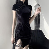 Znbbw New Slim, High-Waisted Cheongsam Dress, Improved Winter Skirt, Vintage Dress, Ladies' Skirt