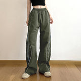 Fashionable Winter New 2025 Women's Wear High Waist, Thin, Loose, Casual Color Stripe Design Woven Trousers