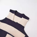 Znbbw New Striped Fashion Jumper Knitted Vest 6771102