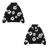 Znbbw Tide Brand Foam Print Loose Sweater Y2K Hip Hop Street Suit For Men And Women