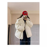 Love Short Cotton-Padded Clothes 2024 New Men And Female Couples Bread Clothing Minority Design Sense In Winter