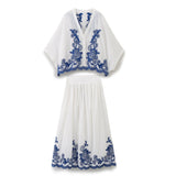 Znbbw New Embroidered Loose Version Shirt 5107240 Skirt 5107245