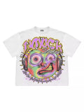 Znbbw New Gothic Funny Street Trend Hip-Hop Printed High Street Casual Men's And Women's Short-Sleeved Round-Necked T-Shirts