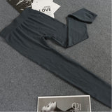 Znbbw Style Brushed Pants Bottoming Trousers Thin Solid Color Skinny Tight Yoga Pants