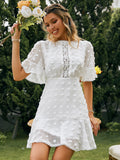 Znbbw Spring / Summer New Front Piece Lace Dress INS Hem Cuff Lace Fringed Dress