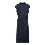 Znbbw New Summer Style Midi Slim Shirt Dress 0779064