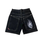 Znbbw Shorts, Y2K Pants, Harajuku, Hip-Hop, Lucky Seven, Vintage Blue Baggy Jeans
