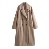 Znbbw New Soft Double-Breasted Loose Coat Coat 3046269