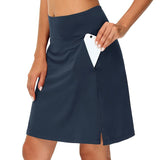 Znbbw Solid Color Medium Waist Skirt Golf Skirt Sports Tennis Yoga Five-Point Skirt Trousers