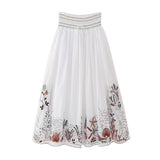 Znbbw Cotton Shirt 5107046 Embroidered Skirt 5107050 Set