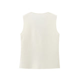 Znbbw New Knitted Vest Knitted Spliced Medium-Length Half Skirt Suit