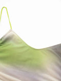Znbbw TRAF Bikini Sexy Camis Straps Tulle Print Bodysuit Women Tops Folds Bodycon Rompers Female Casual Party Summer Bodysuits