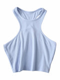 Znbbw Women Racer Back Slim Fit Rib Tank Top