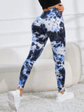 Znbbw 3D Print Tie Dye Sports Pants Women Seamless Leggings High Waist Fitness Push Up Leggings Gym Clothing Workout Tights