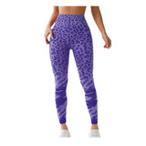 Znbbw Women Leopard Seamless Leggings High Waist Lifting Hip Honey Peach Fitness Leggings Running Sports Quick Drying Yoga Pants