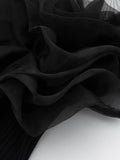 Znbbw TRAF Y2K 3D Organza Patchwork Thin Knitted Women Tanks 2023 Summer Sleeveless Strapless Slim Bustier Female Crop Top