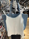 Znbbw White Lace Bow Crop Top Women Cotton Sleeveless Summer Hollow Out Tank Tops Female Preppy Style Sweet Slim Camisoles Y2k