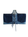 Znbbw TRAF Women Sexy Denim Camis Women Tops Blue Camis Sleeveless Female Denim Tank With Button Top