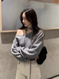 Znbbw Shoulder Long Sleeve Sweater Irregular Skew Collar Ropa Mujer Feminino Sexy Pullover Womens Spring Clothing Knitwears