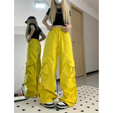 Znbbw Cargo Pants Women Streetwear Oversized Wide Leg Sweatpants Harajuku Big Pockets Joggers Bf High Waist Baggy Sports Trousers