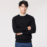 Znbbw Men Cashmere Sweater 2023 Autumn Winter Casual Solid Color Long Sleeve Knitted Pullovers Top Male Soft Warm O-Neck Jersey Jumper