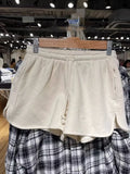 Znbbw Solid Drawstring Sports Shorts Summer Cotton Elastic High Waist Casual Sweatpants Women Y2k Streetwear Split Short Pants
