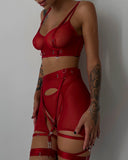 Znbbw Fancy Lingerie Delicate Bra And Panty Set Sheer Lace Outfit Luxury Bilizna Seamless Underwear Uncensored 4-Piece