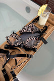 Znbbw Leopard Lingerie Sensual Underwear 3-Piece Sheer Lace Patchwotk Intimate Transparent Bra And Panty Set Fancy Outfits