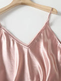 Znbbw TRAF 2023 Sexy V-Neck Solid Satin Woman Camis Tank Tops Sleeveless Summer Casual Camis Tops For Women