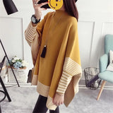 Znbbw Women Pullover Female Sweater Fashion Autumn Winter Shawl Warm Casual Loose Knitted Tops