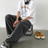 Znbbw Streetwear Multi-pocket Jeans Loose Plus Size 5XL Wide Leg Pants Japanese Harajuku Casual Denim Trousers Men Clothing