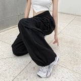Znbbw Army Green Cargo Pants Sweatpants Streetwear Hip Hop Joggers Drawstring Casual Loose Wide Leg Plus Size Womens Pants