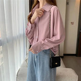 Znbbw Women Chiffon White Shirt Fashion Korean All Match Female Loose Long Sleeve Tops Casual Office Ladies Shirts Spring New