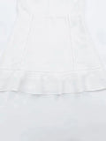 Znbbw TRAF Women 2023 Casual Pure Loose Fit Fashion Embroidery Hollow out Mini Vintage Strap Dress Vestidos Mujer