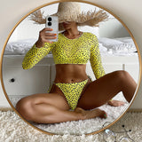 Znbbw Leopard Women's Swimsuit Of 3 Items Halter Micro Bikini Top Separately Print Bathing Suit Brazilian Low Waist Beachwear