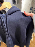 Znbbw Solid Knitted Hooded Cardigans Women Spring Soft Cotton Zipper Long Sleeve Sweaters Female Casual Streetwear Y2k Tops