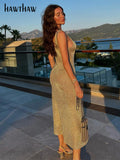 Znbbw Women Fashion Party Club Evening Vacation Bodycon Streetwear Long Dress 2023 Summer Clothes Wholesale Items For Business