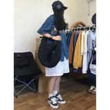 Znbbw Pure Cotton Shorts Women Oversized Cargo Shorts Summer Streetwear Korean Black White Baggy Wide Leg Sports Short Pants