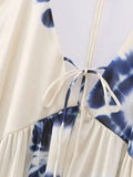 Znbbw TRAF Sexy Backless Beach Dress Women Sling Sleeveless Loose Long Dresses Women Print Boho Midi Dress
