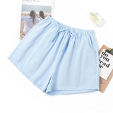 Znbbw Women Cotton Linen Shorts Summer Korean Casual Streetwear Loose Sport Shorts All Match High Waist Female Wide Leg Pants