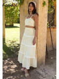 Znbbw Stripes Light Yellow Cotton Summer Dress Set Women Crop Top+skirt 2 Pcs Matching Set Oufits New Beach Sundress 2024