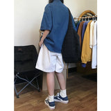 Znbbw Pure Cotton Shorts Women Oversized Cargo Shorts Summer Streetwear Korean Black White Baggy Wide Leg Sports Short Pants