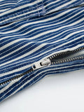 Znbbw TRAF Women 2023 Summer Tube Top Stripe Mini Denim Dress Vintage Backless Repair Body Female Evening Dresses Mujer